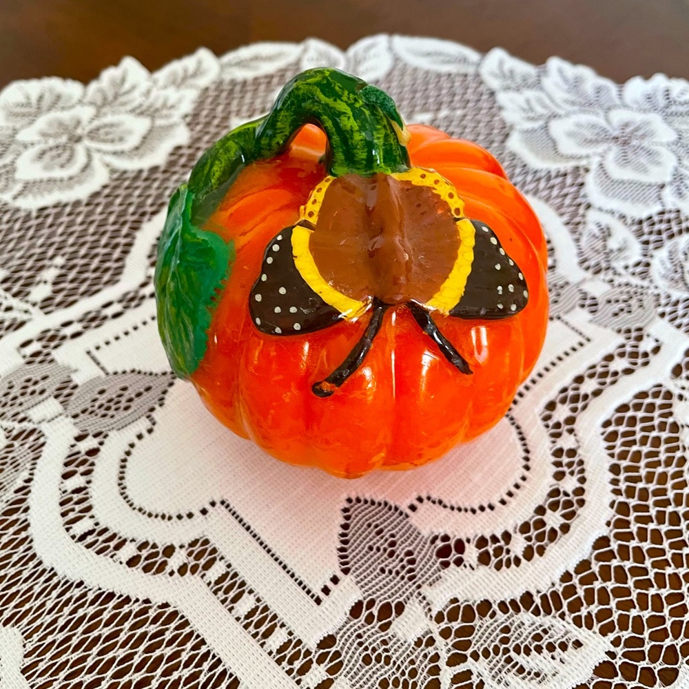Pumpkin-Shaped Candle